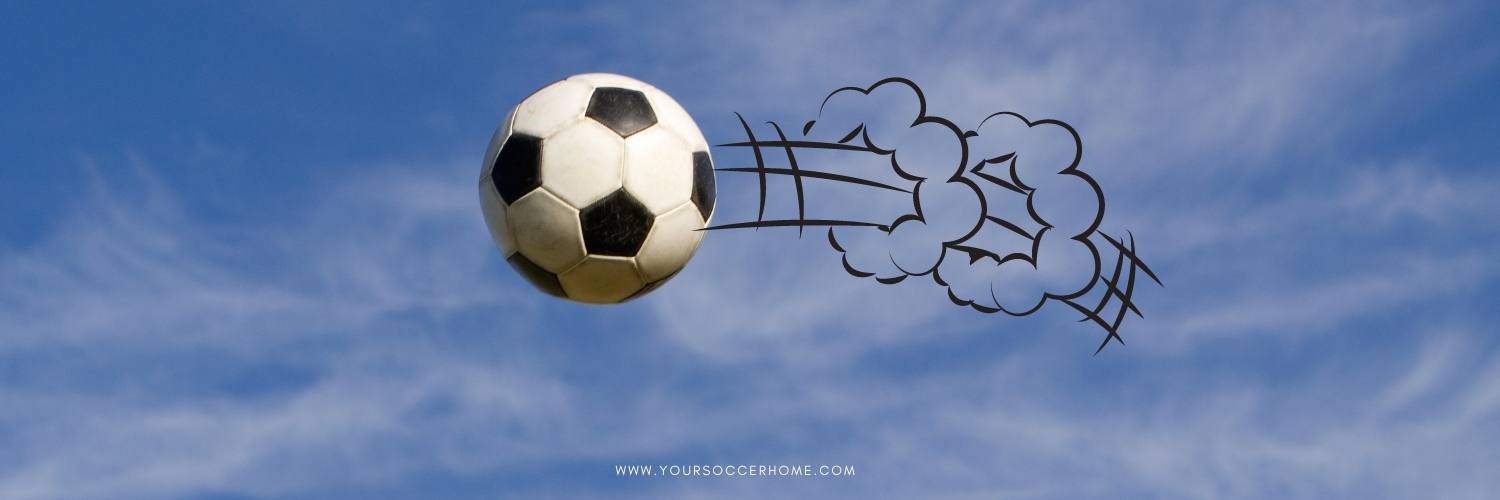 soccer ball travelling through the air